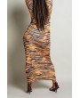 Lovely Casual Printed Multicolor Ankle Length Plus Size Dress