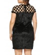 Lovely Casual Hollow-out Black Mini Plus Size Dress