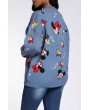 Lovely Leisure Patchwork Blue Sweater