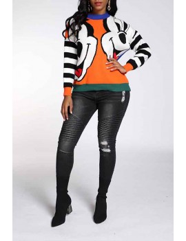 Lovely Leisure Patchwork Multicolor Sweater