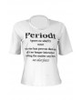 Lovely Casual O Neck Letter Printed White T-shirt