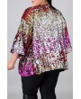 Lovely Casual Sequined Multicolor Plus Size Coat