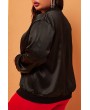 Lovely Trendy Basic Black Plus Size Coat