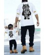 Lovely Family Printed White Father T-shirt
