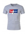 Lovely Casual Letter Grey T-shirt