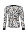 Lovely Leisure O Neck Leopard White T-shirt