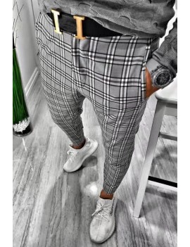 Lovely Casual Plaid Printed Black And White Pants