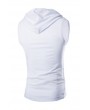 Lovely Casual Hooded Collar White Cotton Vest
