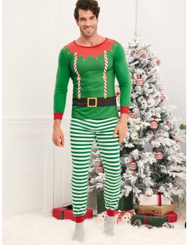 Christmas Elves Matching Family Pajamas - Clover Green Dad L