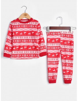 Full Print Matching Family Christmas Pajamas - Lava Red Kid 6t