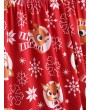 Christmas Elk Print Family Pajama -  Kid 2t