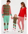 Patched Striped Family Christmas Pajama Set - Red Dad M