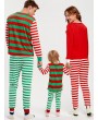 Patched Striped Family Christmas Pajama Set - Red Dad M