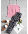 Cami Top and Floral Pants Pajama Set - Pink S