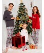Long Sleeve Snowflake Print Matching Family Christmas Pajama -  Dad S