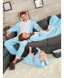 Elephant Animal Onesie Matching Family Christmas Pajama - Blue Mom Xl