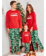 City Printed Family Christmas Pajama Set - Red Kid S