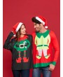 Two Person Pullover Christmas Santa Sweatshirt Pajamas -  M