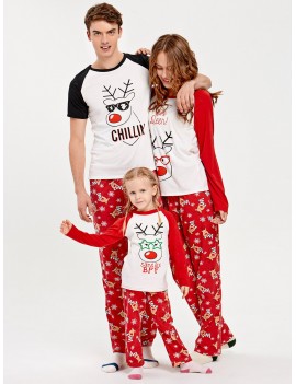 Rudolph Deer Matching Family Christmas Pajama Set - Red Dad 2xl