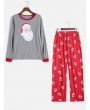 Santa Claus Patterned Matching Christmas Family Pajamas -  Dad M