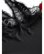 Scalloped Low Cut Lace Bodysuit - Black S