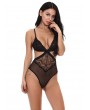 Backless See Through Lingerie Babydoll - Black S