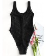 Valentine Lace High Cut Bodysuit - Black S