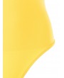 Metallic Chain Detail Lingerie Plunge Teddy - Yellow M