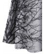 Plus Size Spaghetti Strap Tree Print Sequin Halloween Dress - Blue Gray 2x