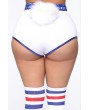 Lovely Cosplay Letter Printed White Two-piece Shorts Set