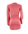 Lovely Leisure Hollow-out Pink Mini Dress