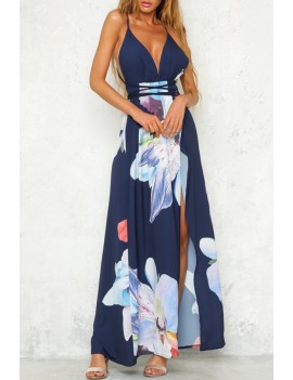Lovely Stylish Printed Split Multicolor Ankle Length Dress
