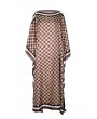 Lovely Casual Printed Brown Ankle Length Plus Size Dress