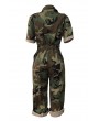 Lovely Euramerican  Camouflage Printed Loose Cotton Blends One-piece Jumpsuit