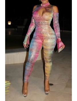 Lovely Trendy Hollow-out Multicolor One-piece Jumpsuit