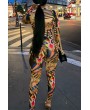 Lovely Casual Printed Multicolor One-piece Jumpsuit
